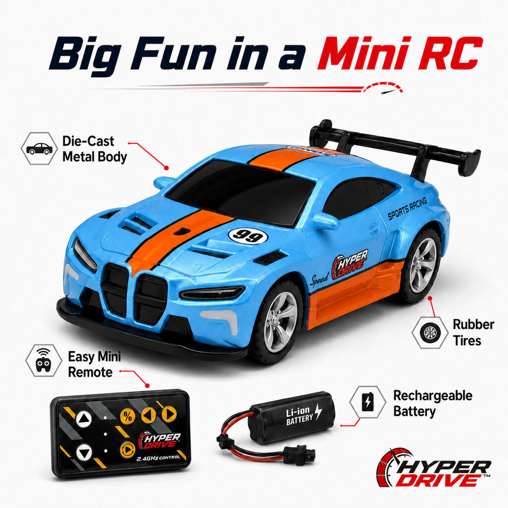 THIN AIR Hyper Drive Mini RC Race Car