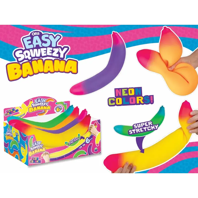 ORB TOYS Easy Sqweezy Neon Jumbo Banana