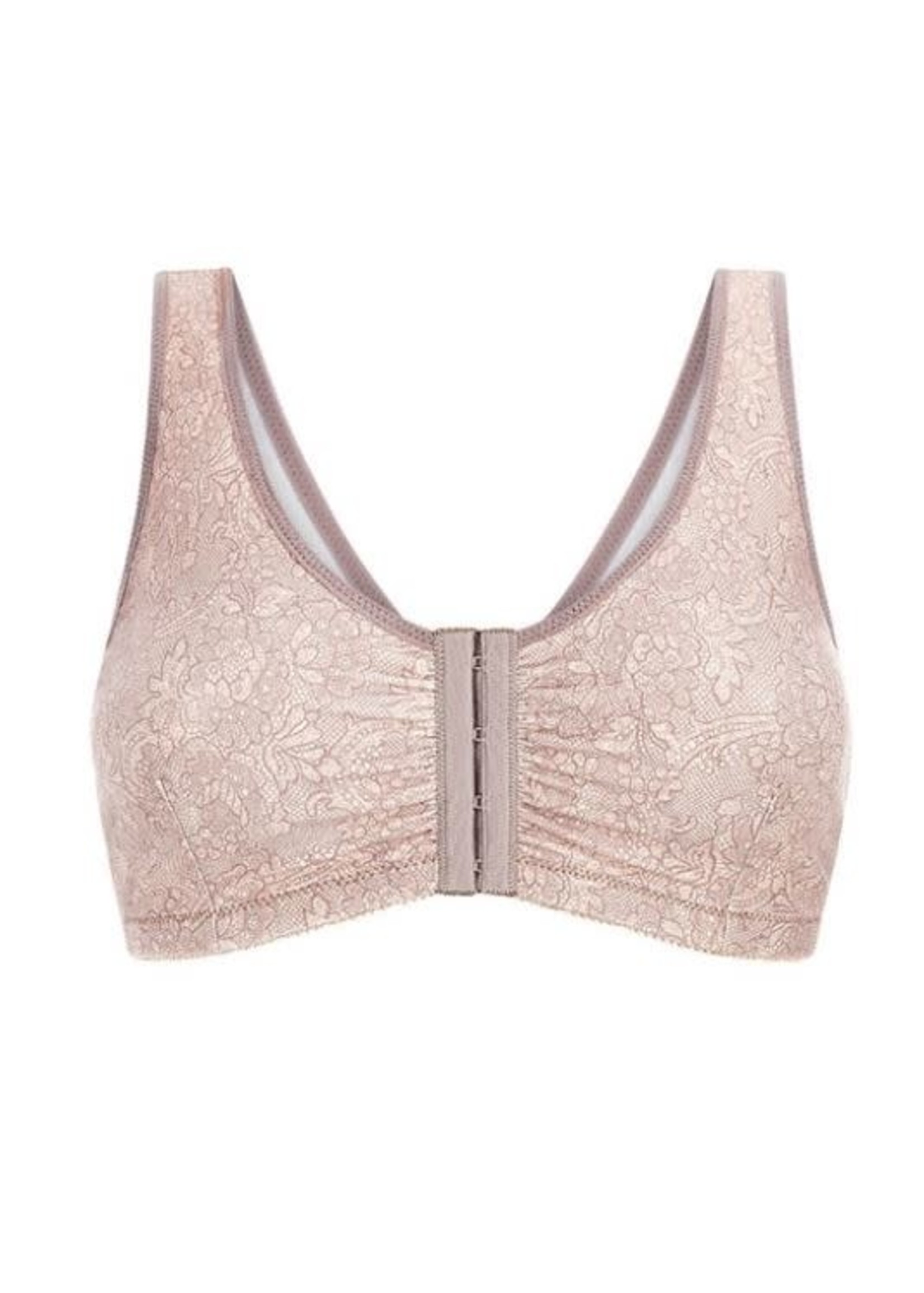 Amoena Greta Wire-Free Bra, Soft Cup, Front And Back Closure, Size 44d,  Pearl Beige #56680364