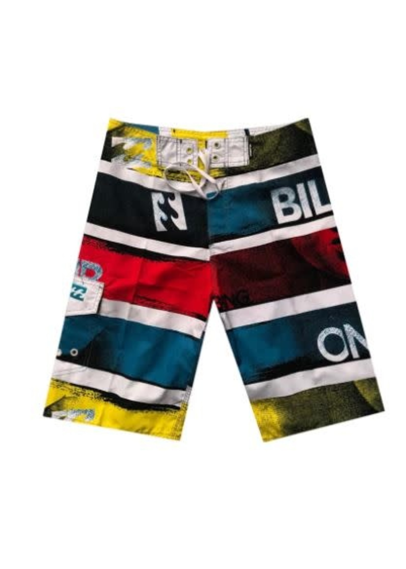 Billabong 73 Supreme Board Shorts Red Series Swim Trunks Yellow Sz 36