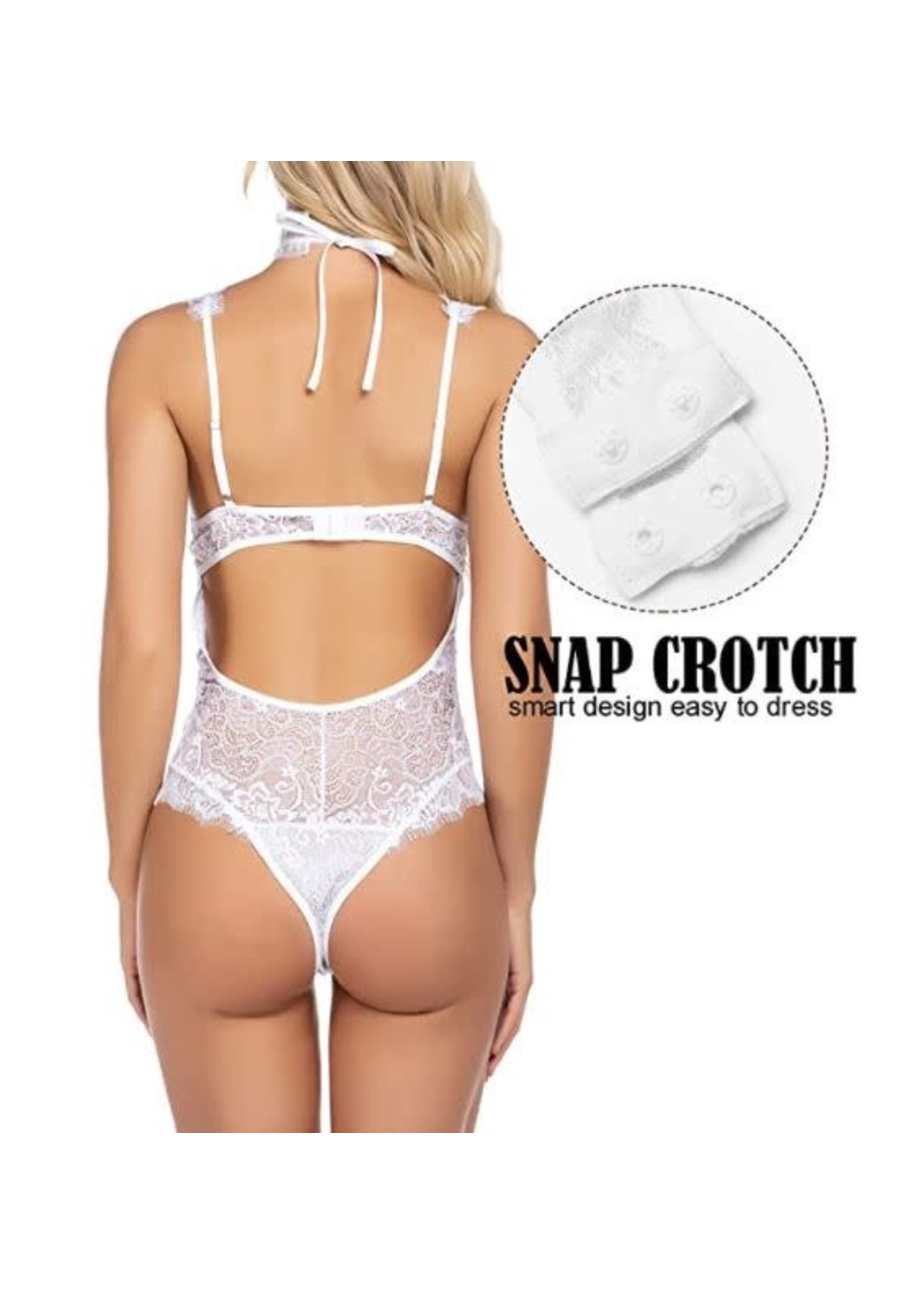 Avidlove Lace Bodysuit for Women Lingerie Sexy Teddy Snap Crotch