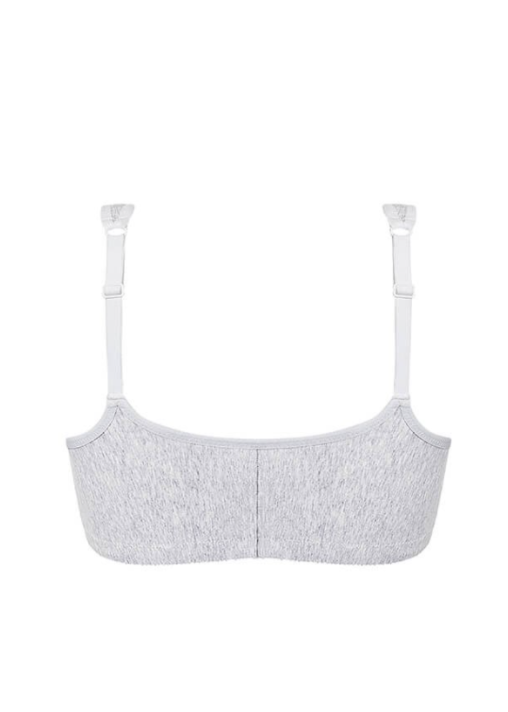 Mastectomy Bra 'Fleur Front Close Cotton Leisure' Grey/Melange –