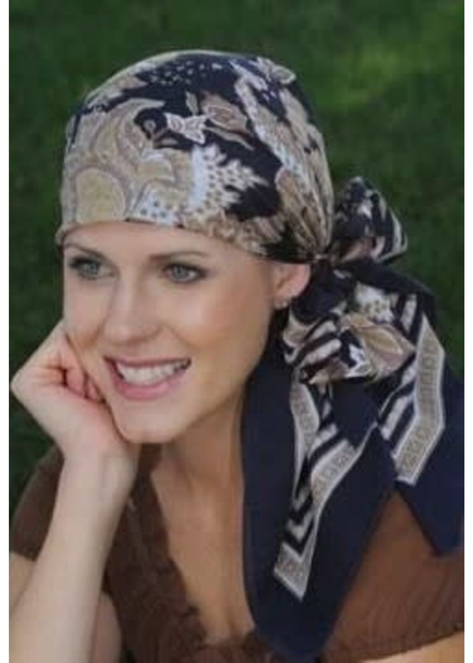 Headcovers  Cotton Woodblock Chemo Scarf