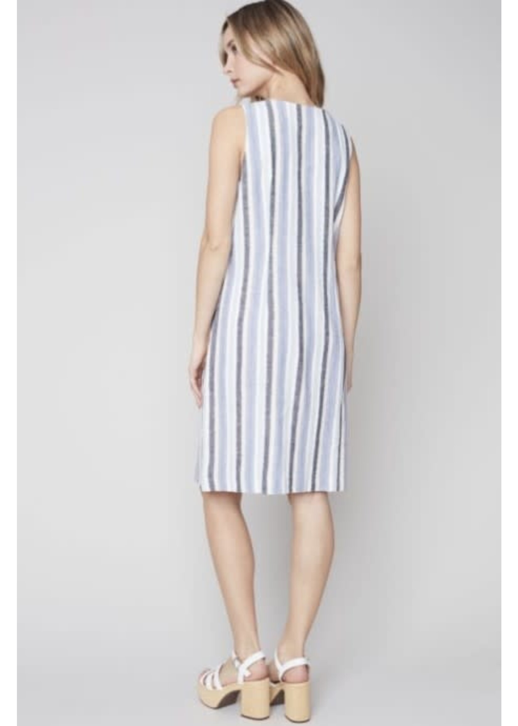 Charlie B CB Sleeveless Striped A Line Dress