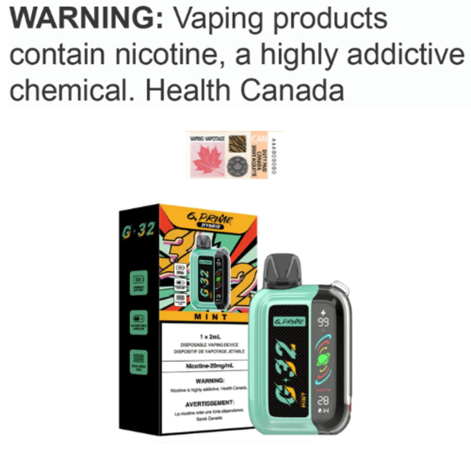 G Prime Disposable ABT Hybrid Disposable [ET]