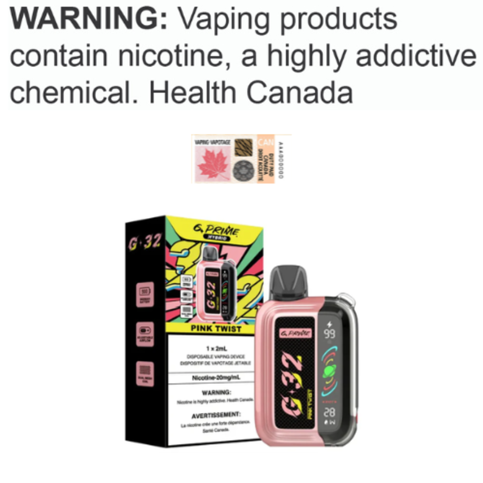 G Prime Disposable ABT Hybrid Disposable [ET]