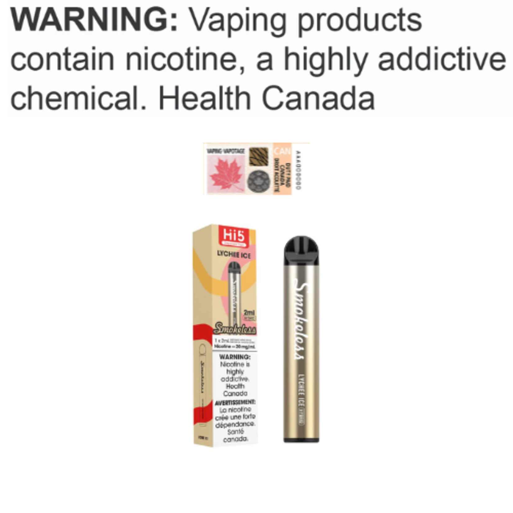 Hi5 Smokeless Disposable Hi5 Smokeless Disposable [ET]