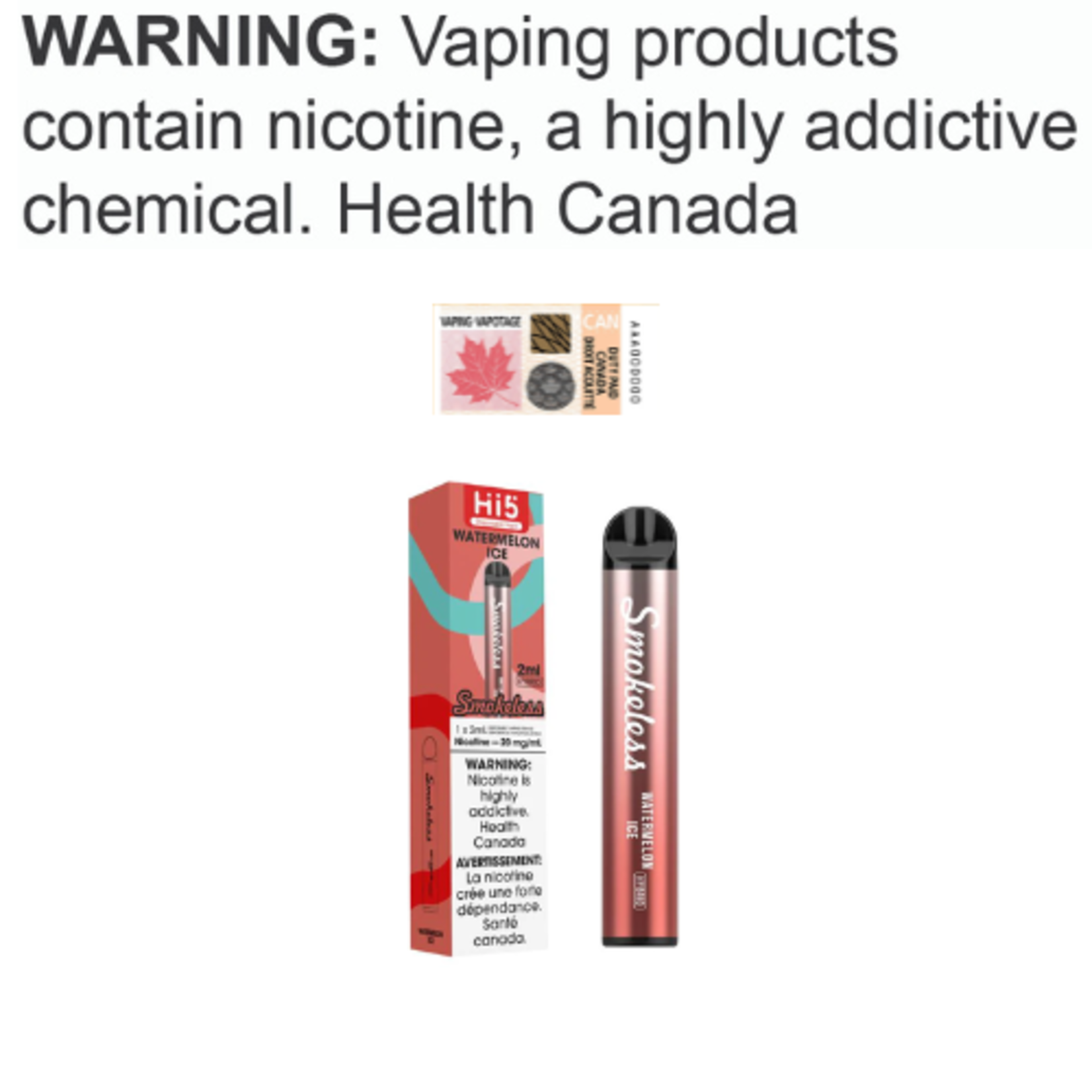 Hi5 Smokeless Disposable Hi5 Smokeless Disposable [ET]