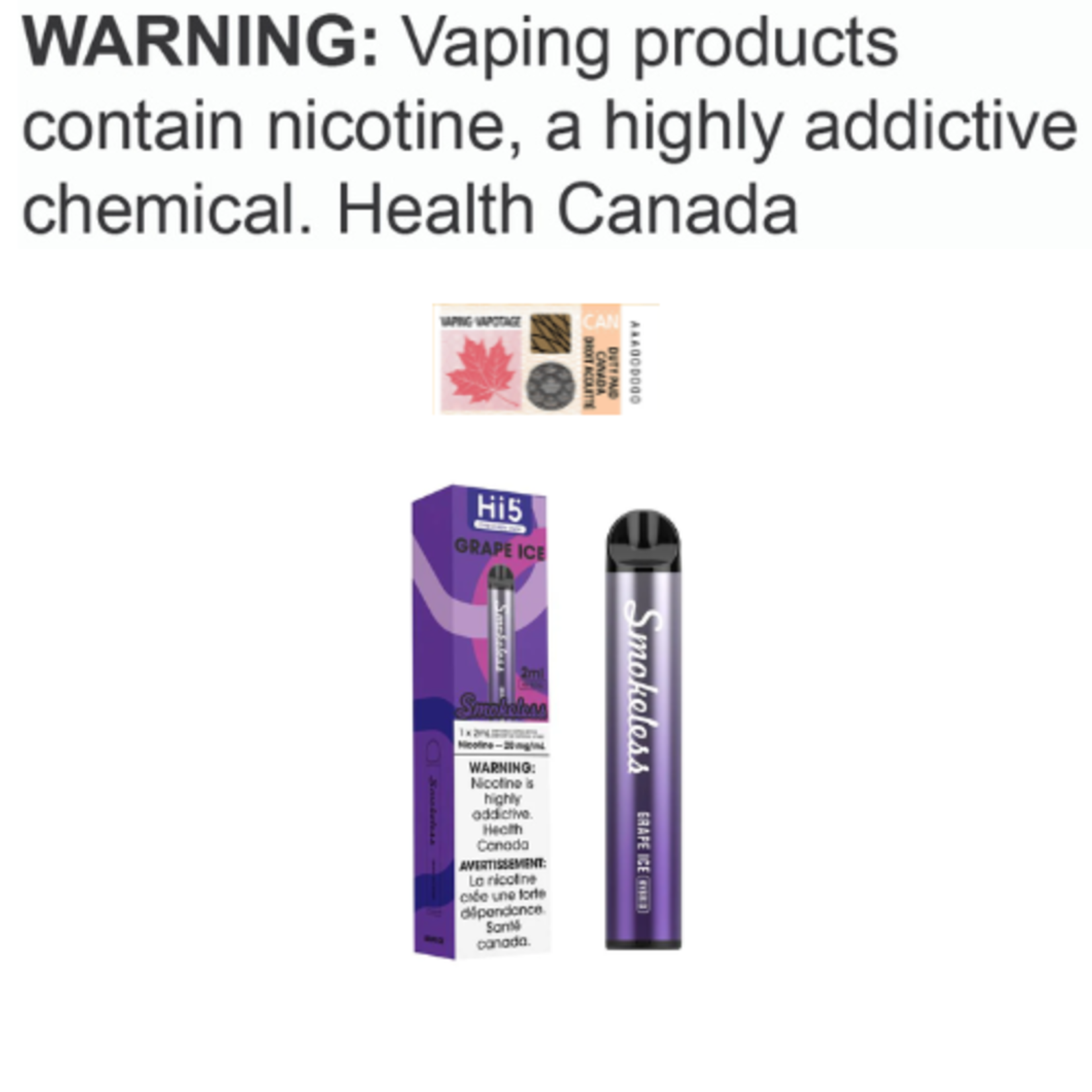 Hi5 Smokeless Disposable Hi5 Smokeless Disposable [ET]