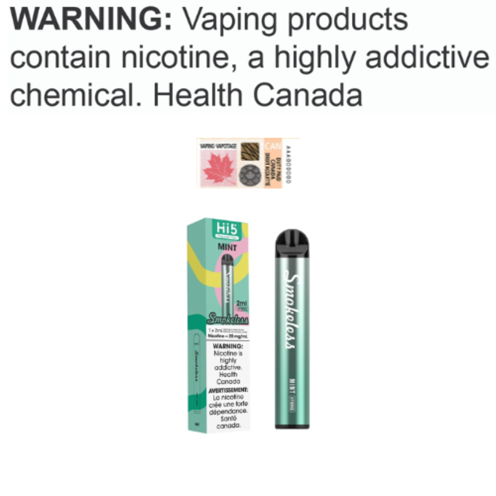 Hi5 Smokeless Disposable Hi5 Smokeless Disposable [ET]