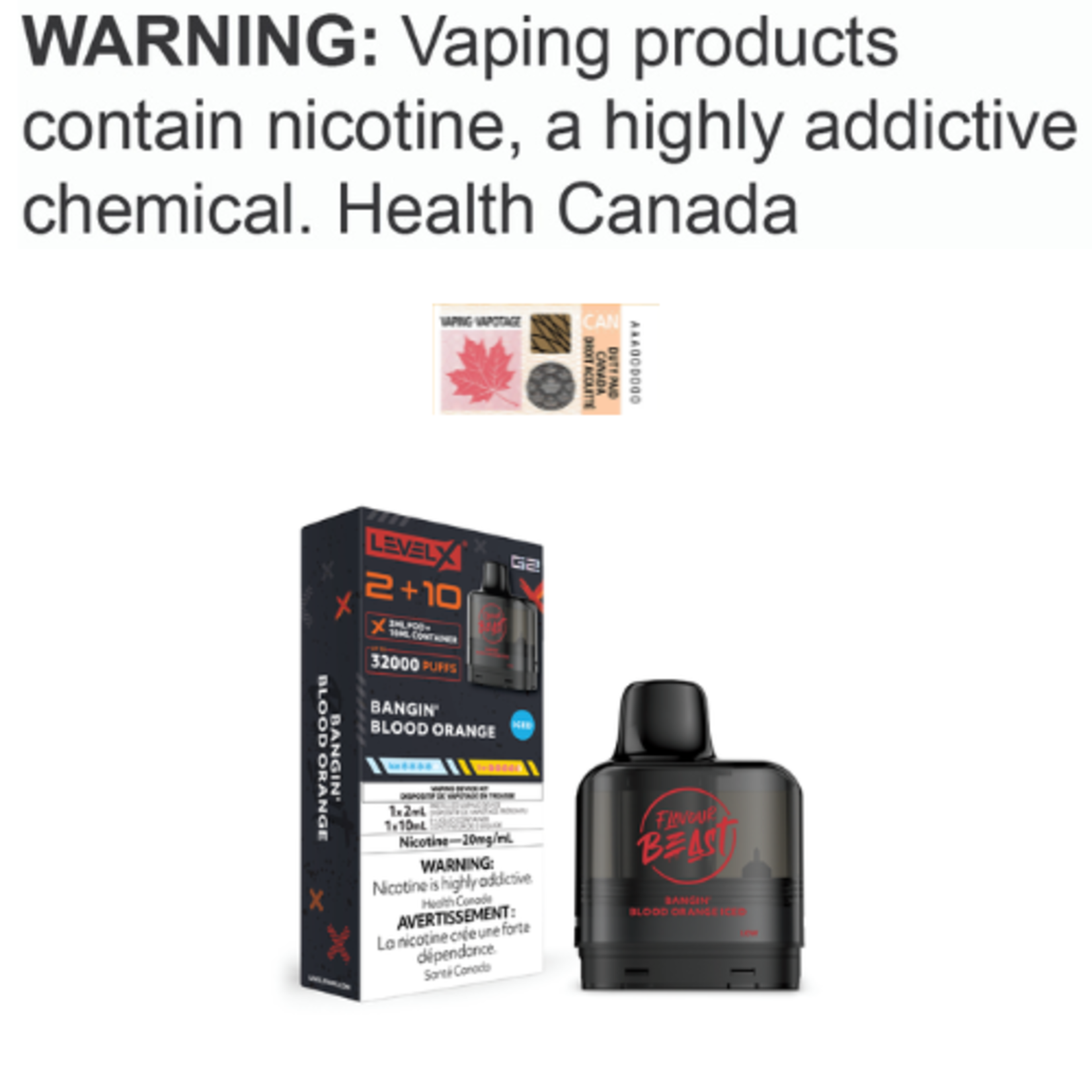 Flavour Beast Level X Level X Flavour Beast G2 2+10 Pods [ET]