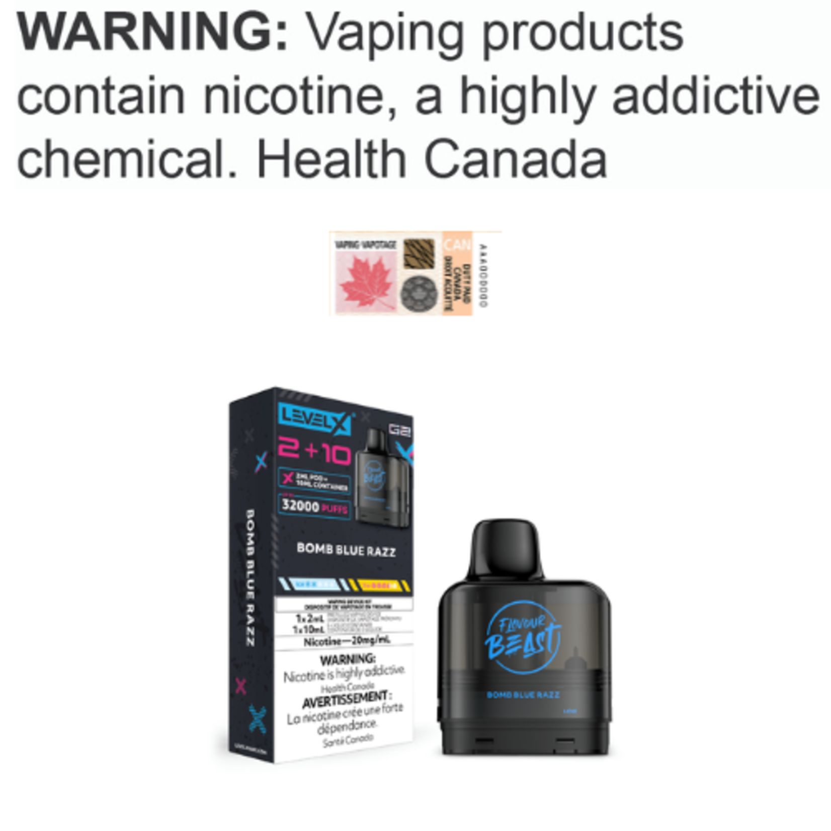 Flavour Beast Level X Level X Flavour Beast G2 2+10 Pods [ET]