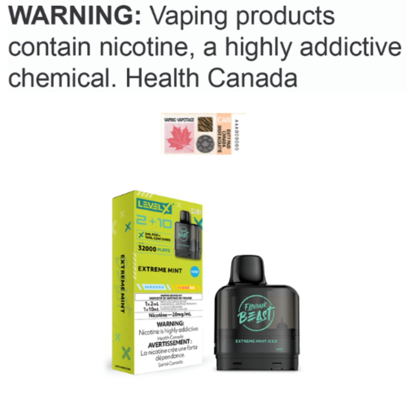 Flavour Beast Level X Level X Flavour Beast G2 2+10 Pods [ET]