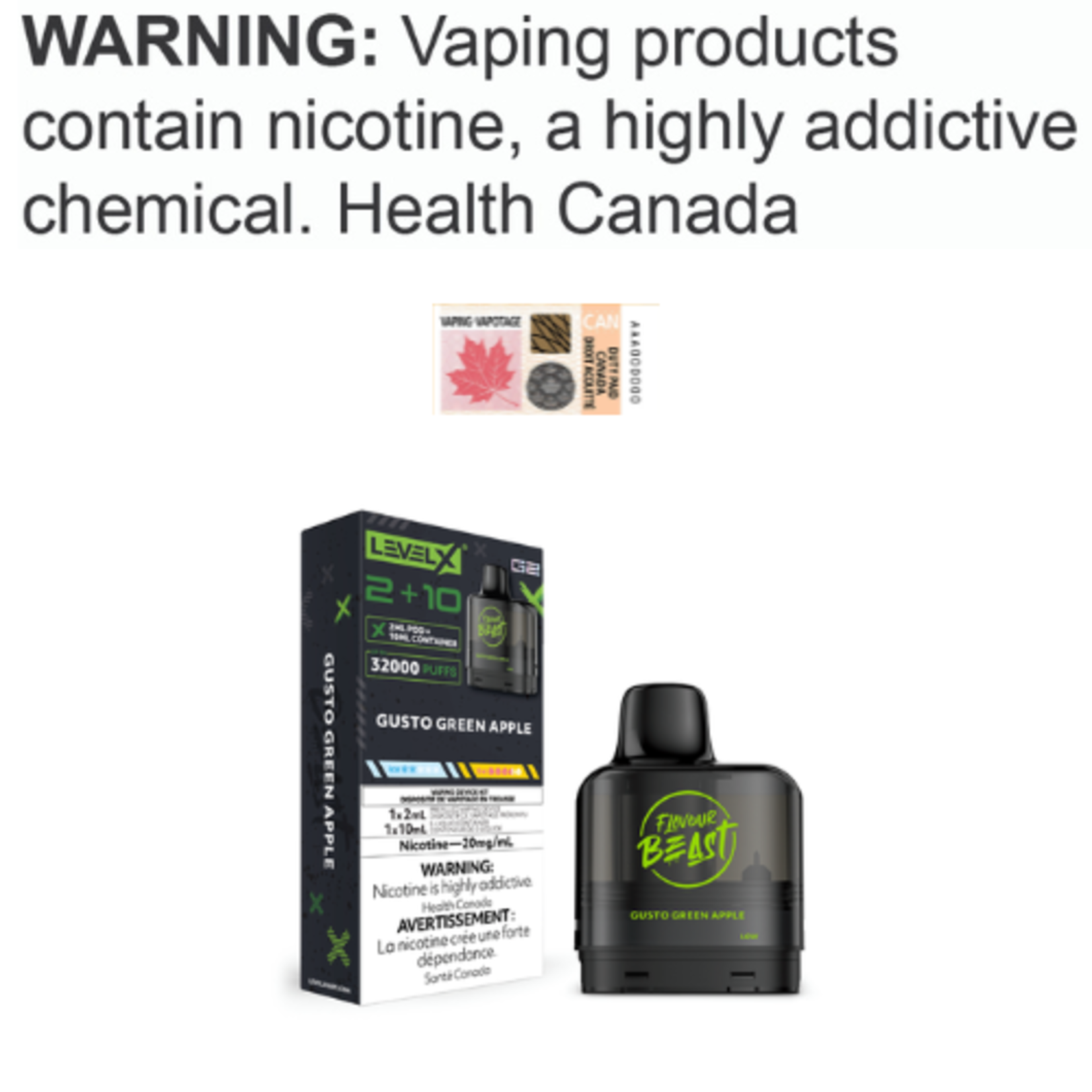 Flavour Beast Level X Level X Flavour Beast G2 2+10 Pods [ET]