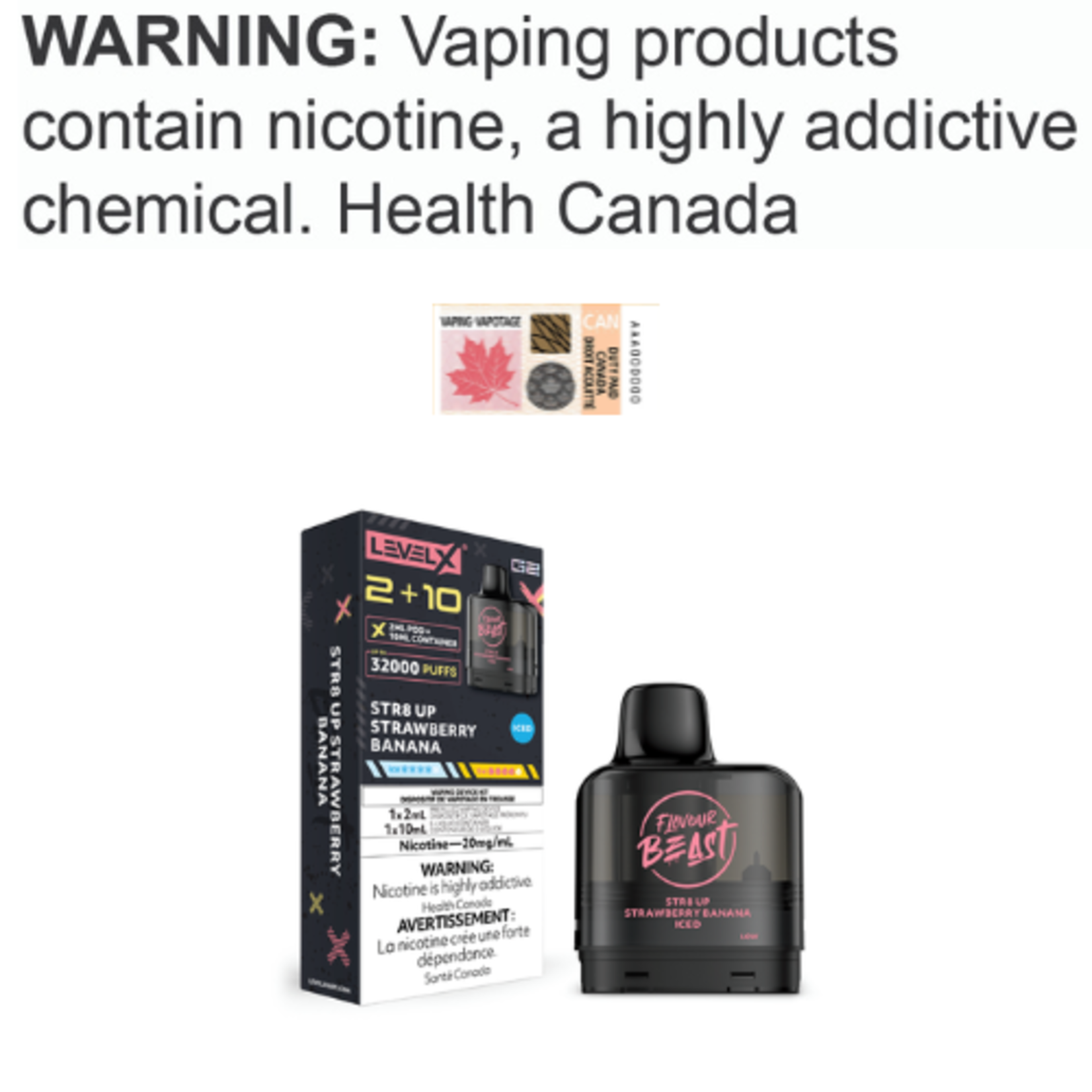 Flavour Beast Level X Level X Flavour Beast G2 2+10 Pods [ET]