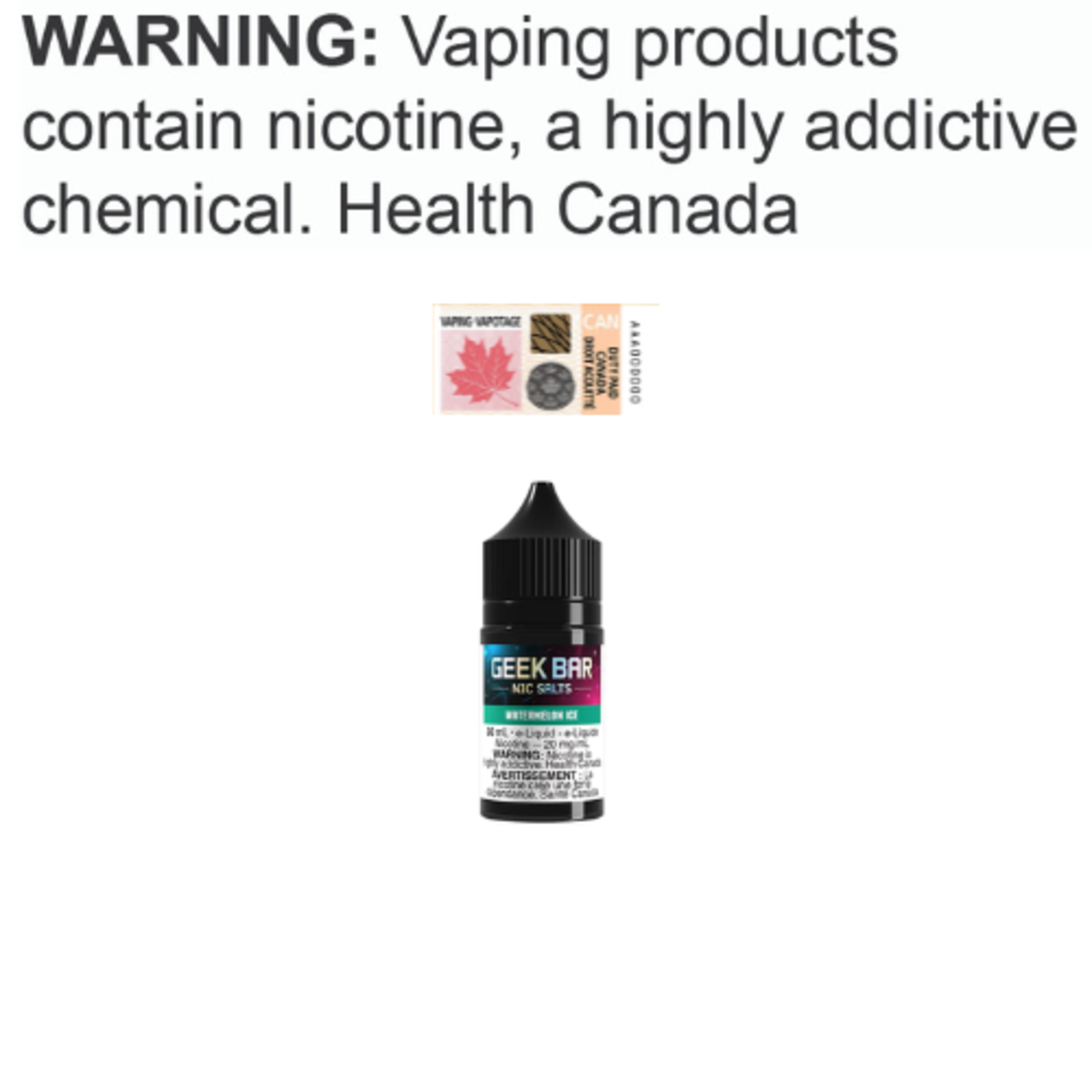Geek Bar Nic Salt Geek Bar Nic Salt [ET]