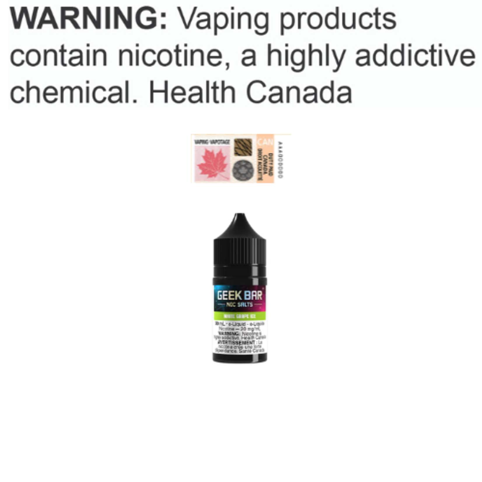 Geek Bar Nic Salt Geek Bar Nic Salt [ET]