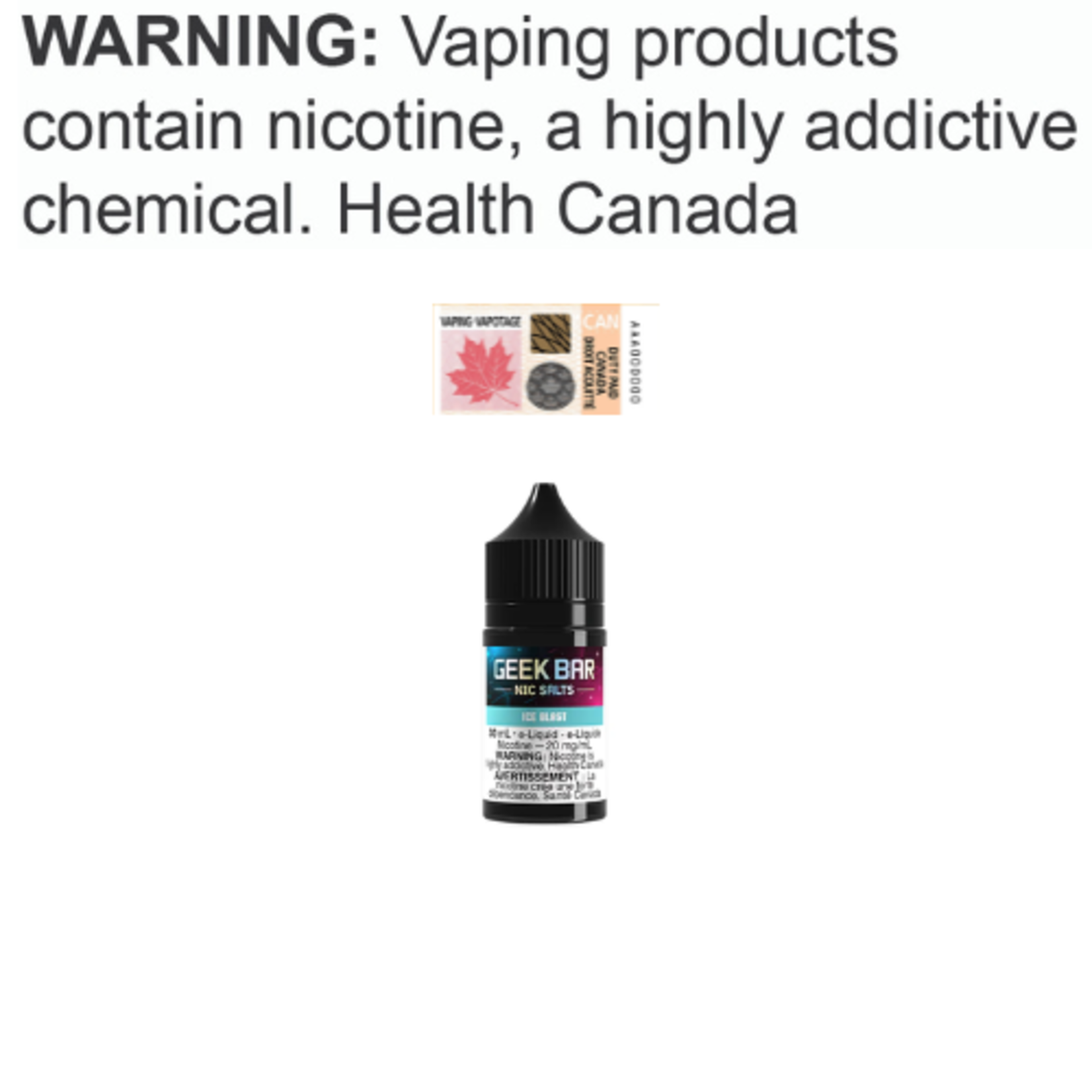 Geek Bar Nic Salt Geek Bar Nic Salt [ET]