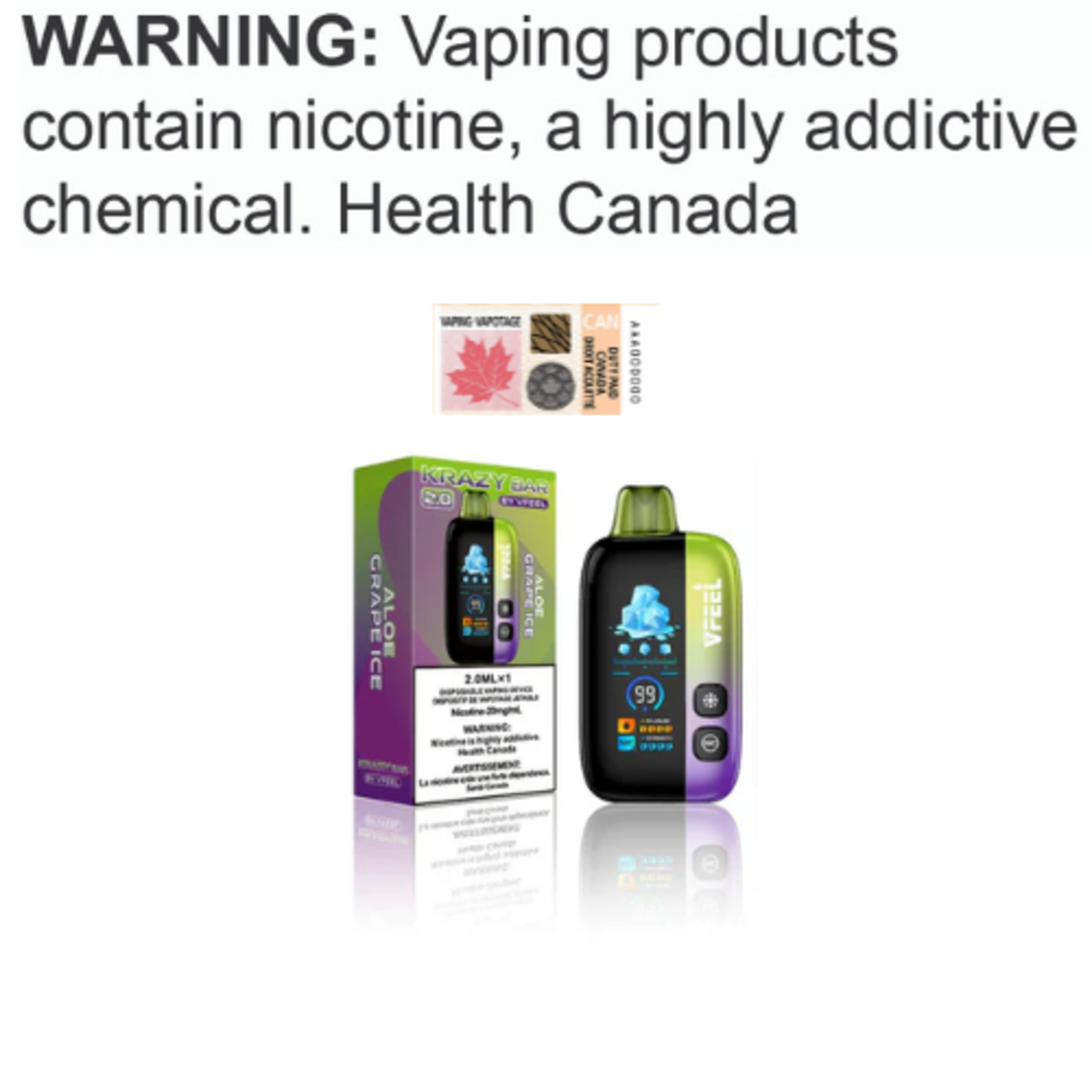 VFEEL VFEEL KRAZY BAR 2.0 Disposable [ET]