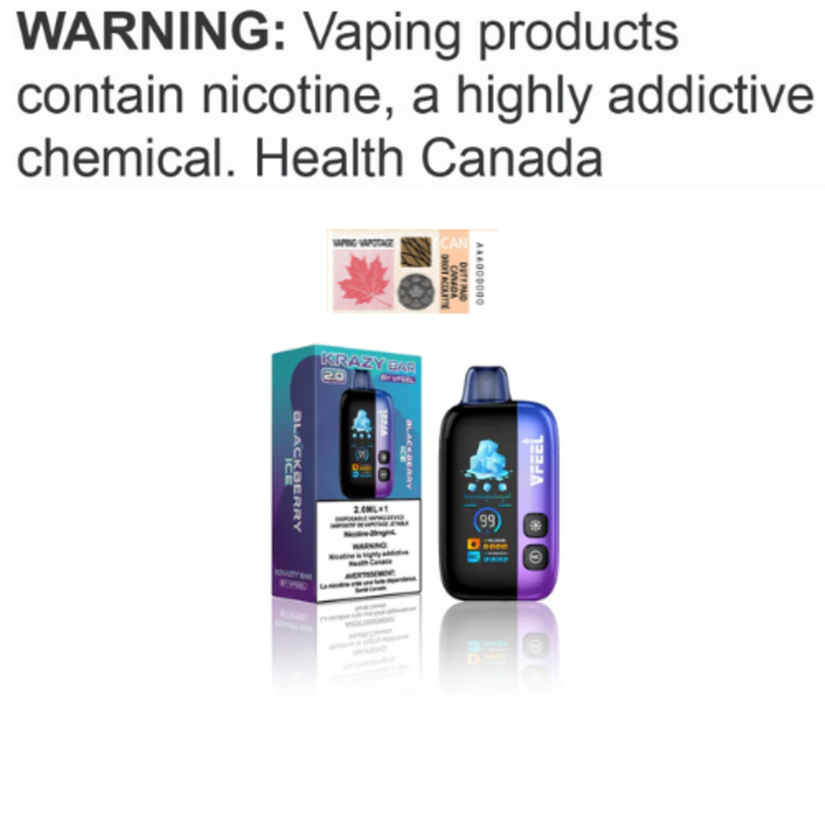 VFEEL VFEEL KRAZY BAR 2.0 Disposable [ET]