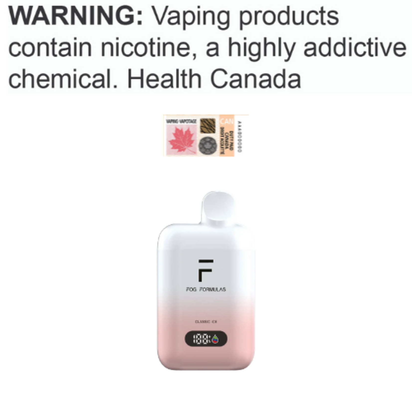 Fog Formula Fog Pro X Disposable [ET]