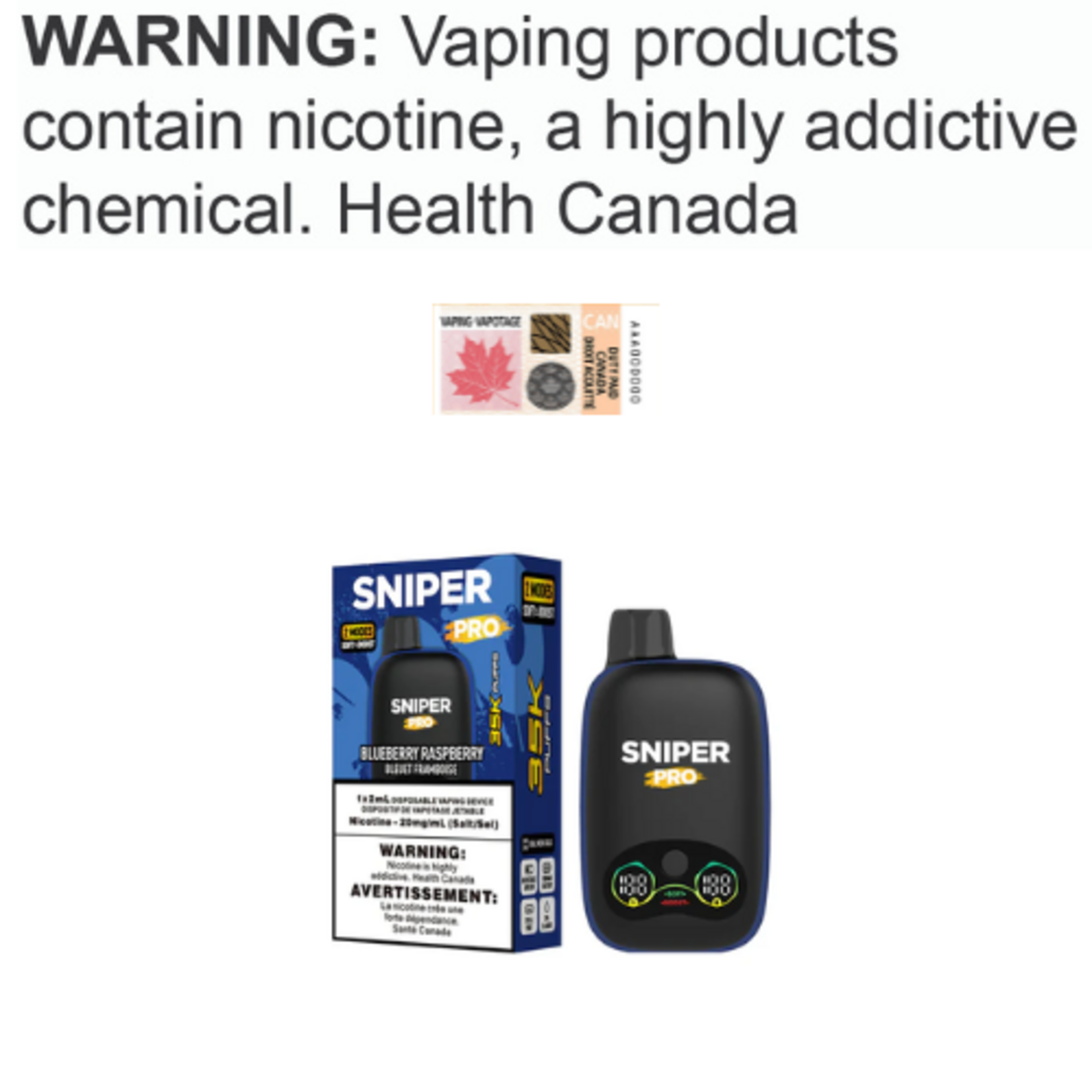 Sniper Pro Sniper Pro 35K Disposable [ET]