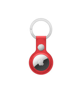 AirTag Leather Key Ring - Red