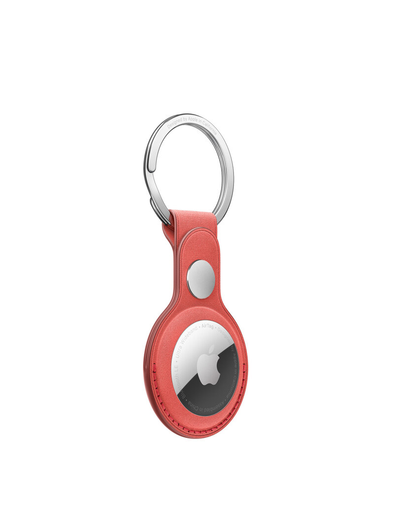 Apple AirTag Fine Woven Key Ring - Coral
