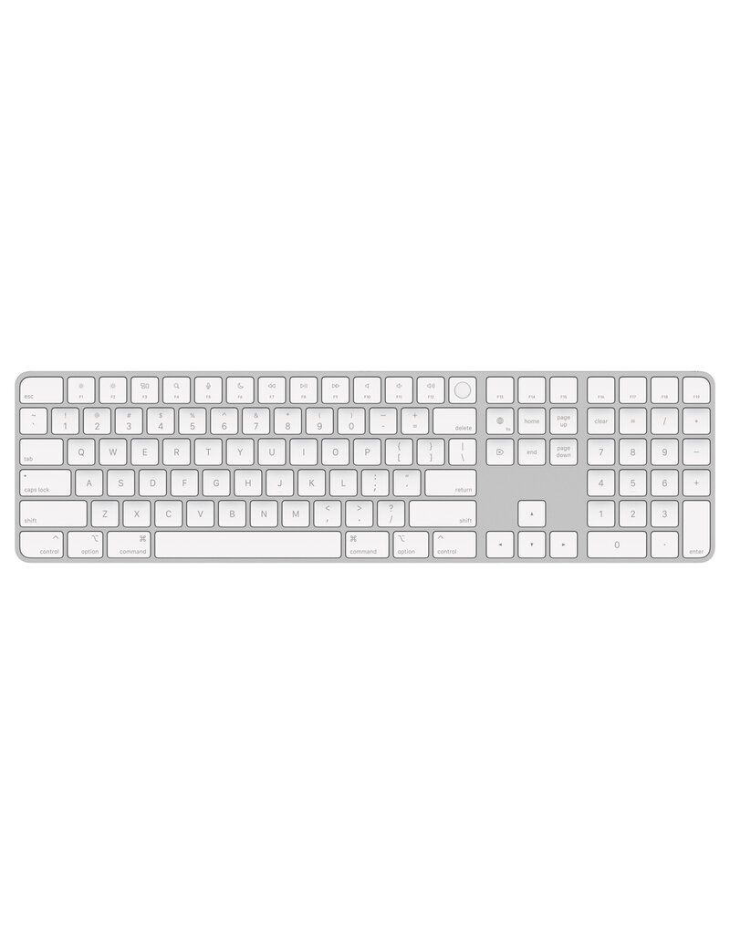 Apple Magic Keyboard with Touch ID and Numeric Keypad (USB-C) - White
