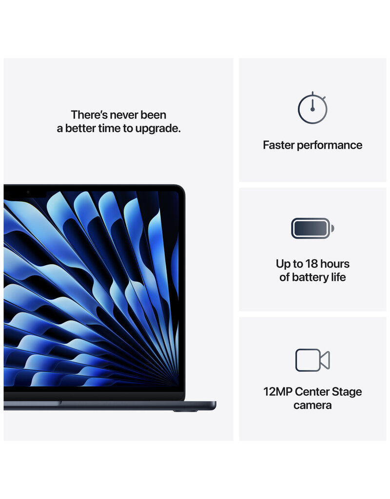 MacBook Air (2025) 13” M4 10-Core CPU 8-Core GPU 16GB 256GB SSD – Midnight