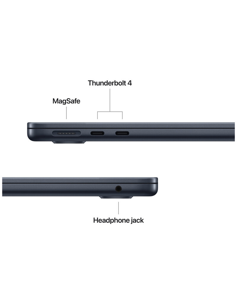 MacBook Air (2025) 13” M4 10-Core CPU 8-Core GPU 16GB 256GB SSD – Midnight