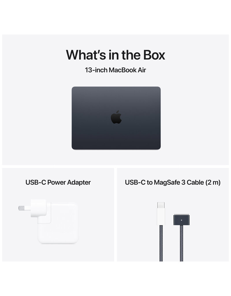 MacBook Air (2025) 13” M4 10-Core CPU 8-Core GPU 16GB 256GB SSD – Midnight