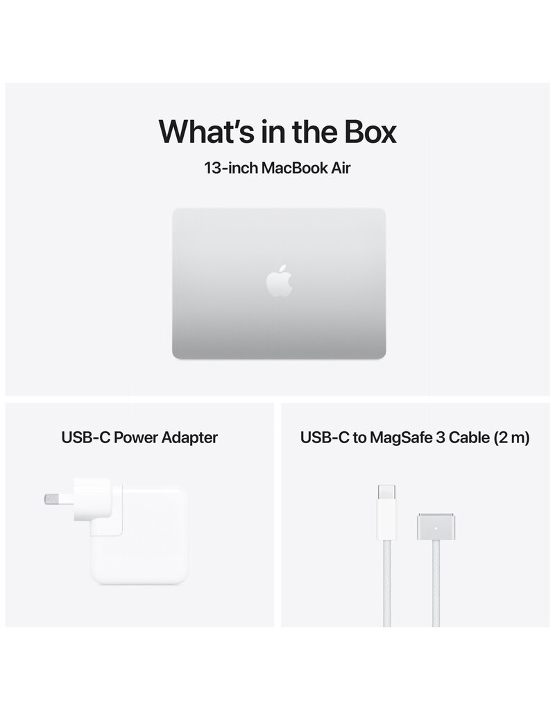 MacBook Air (2025) 13” M4 10-Core CPU 8-Core GPU 16GB 256GB SSD – Silver