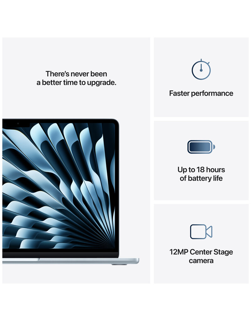 MacBook Air (2025) 13” M4 10-Core CPU 10-Core GPU 16GB 512GB SSD – Sky Blue