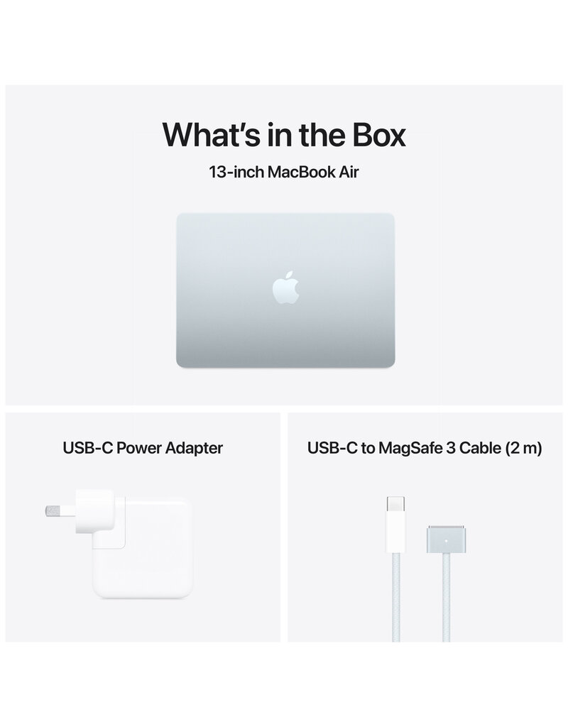 MacBook Air (2025) 13” M4 10-Core CPU 8-Core GPU 16GB 256GB SSD – Sky Blue