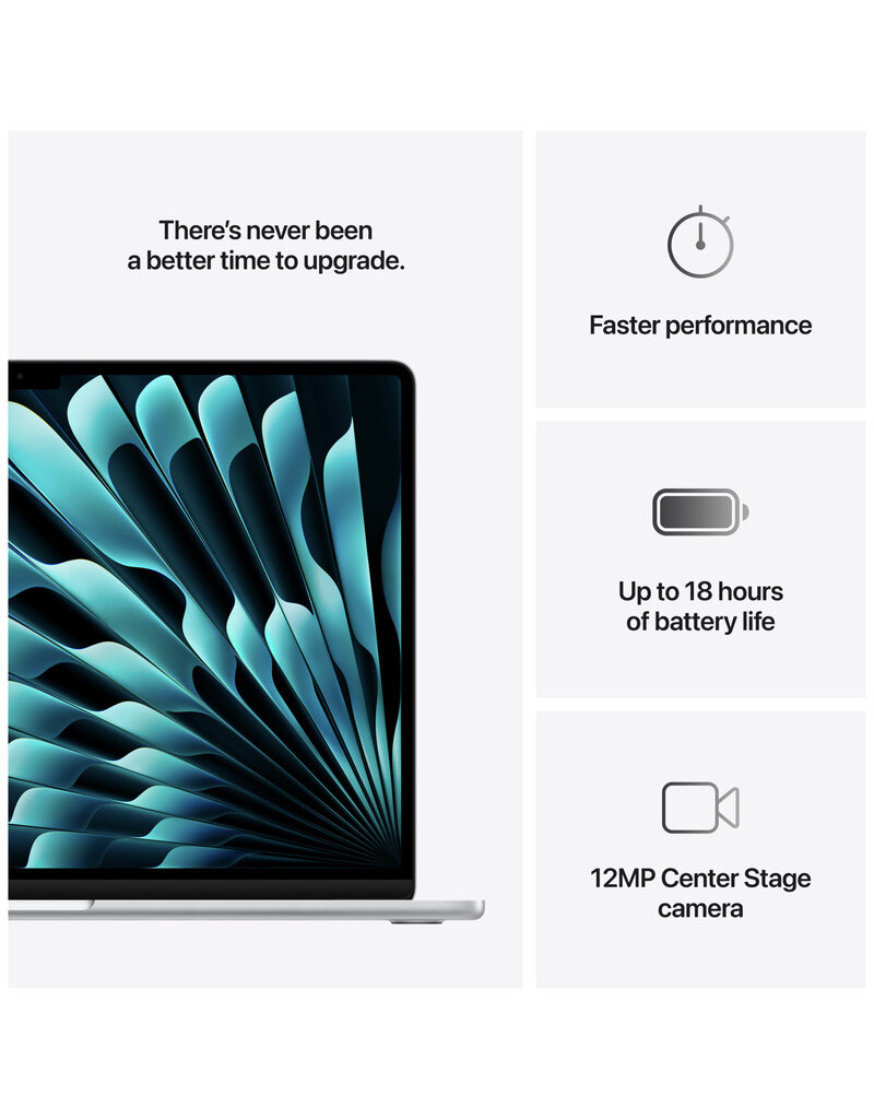 MacBook Air (2025) 15” M4 10-Core CPU 10-Core GPU 16GB 256GB SSD – Silver
