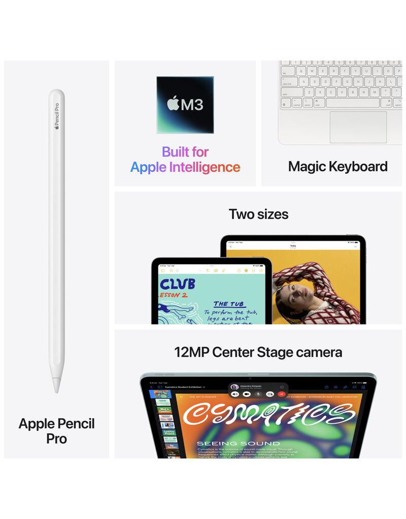 iPad Air (2025) 11” M3 7th Gen 128GB Wifi + Cellular - Starlight