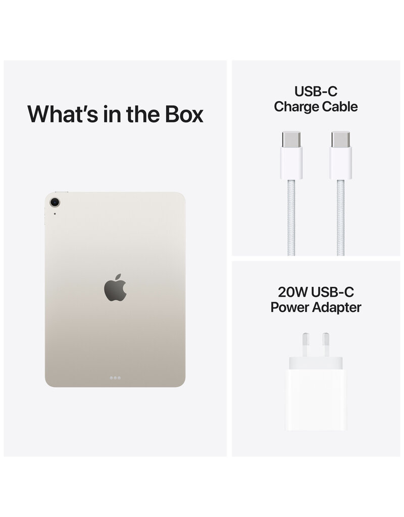 iPad Air (2025) 11” M3 7th Gen 128GB Wifi + Cellular - Starlight