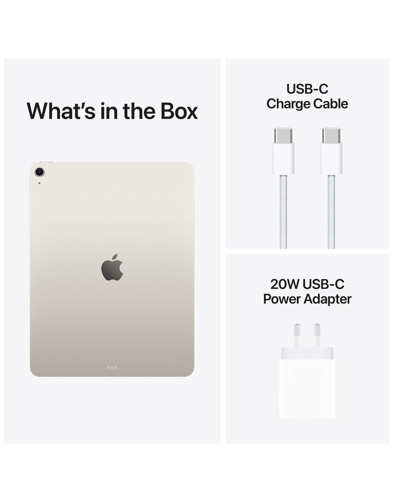 iPad Air (2025) 13” M3 7th Gen 128GB Wifi + Cellular - Starlight