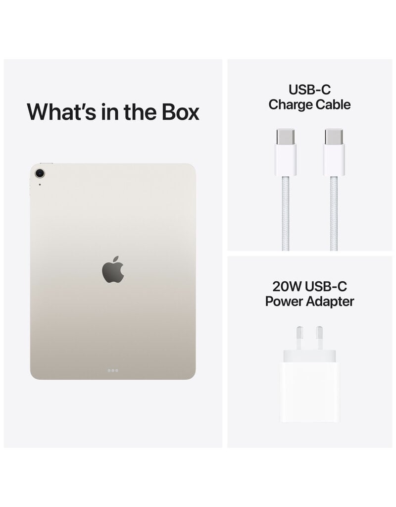 iPad Air (2025) 13” M3 7th Gen 256GB Wifi - Starlight