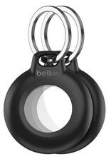 Belkin AirTag Asset Tracking Tag Holder - 2 Pack (Black) - Water proof
