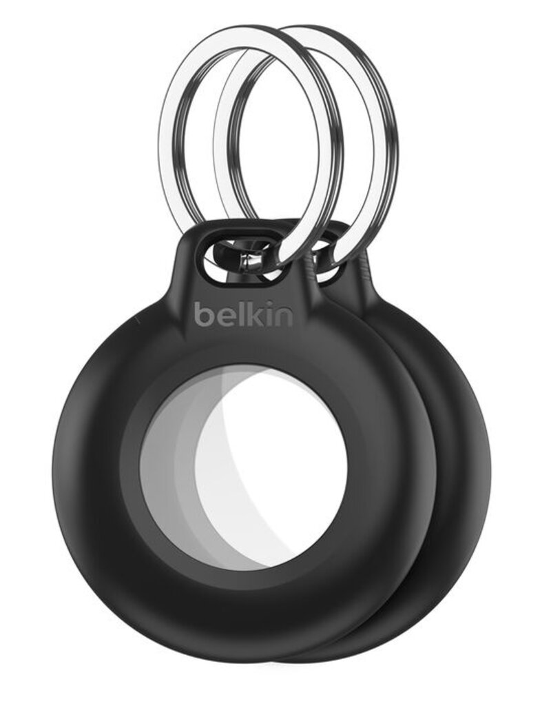 Belkin AirTag Asset Tracking Tag Holder - 2 Pack (Black) - Water proof