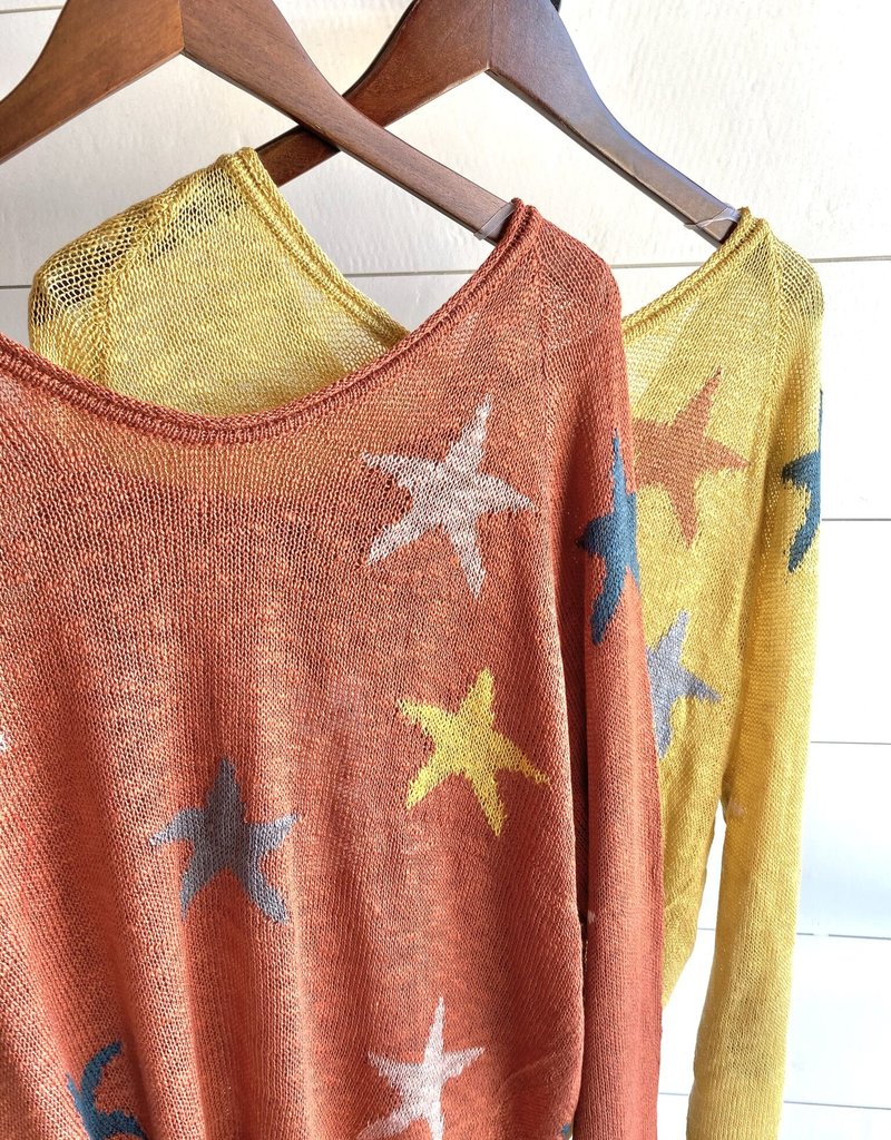 Knit Multi Colored Star Pullover Threads Boutique