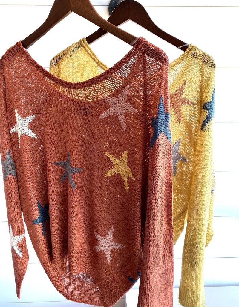 Knit Multi Colored Star Pullover Threads Boutique