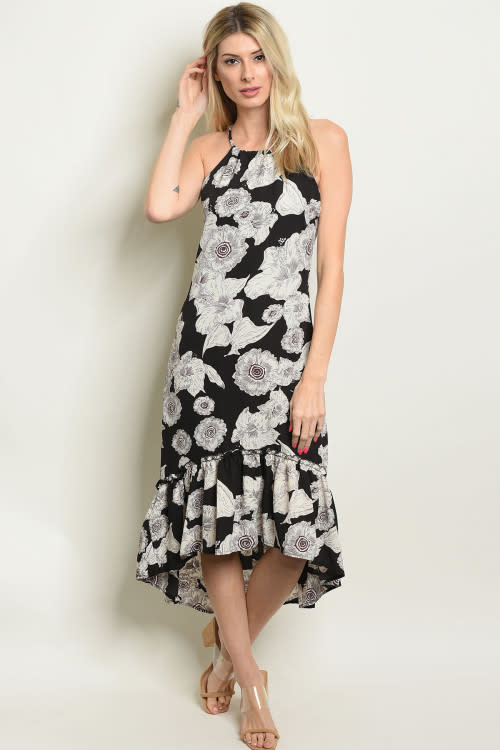 black floral sundress