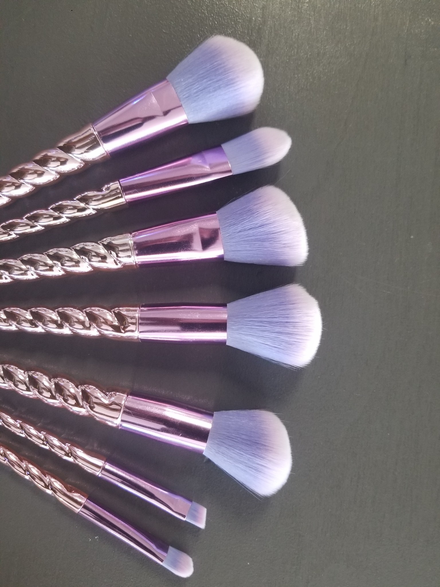 purple makeup brushes