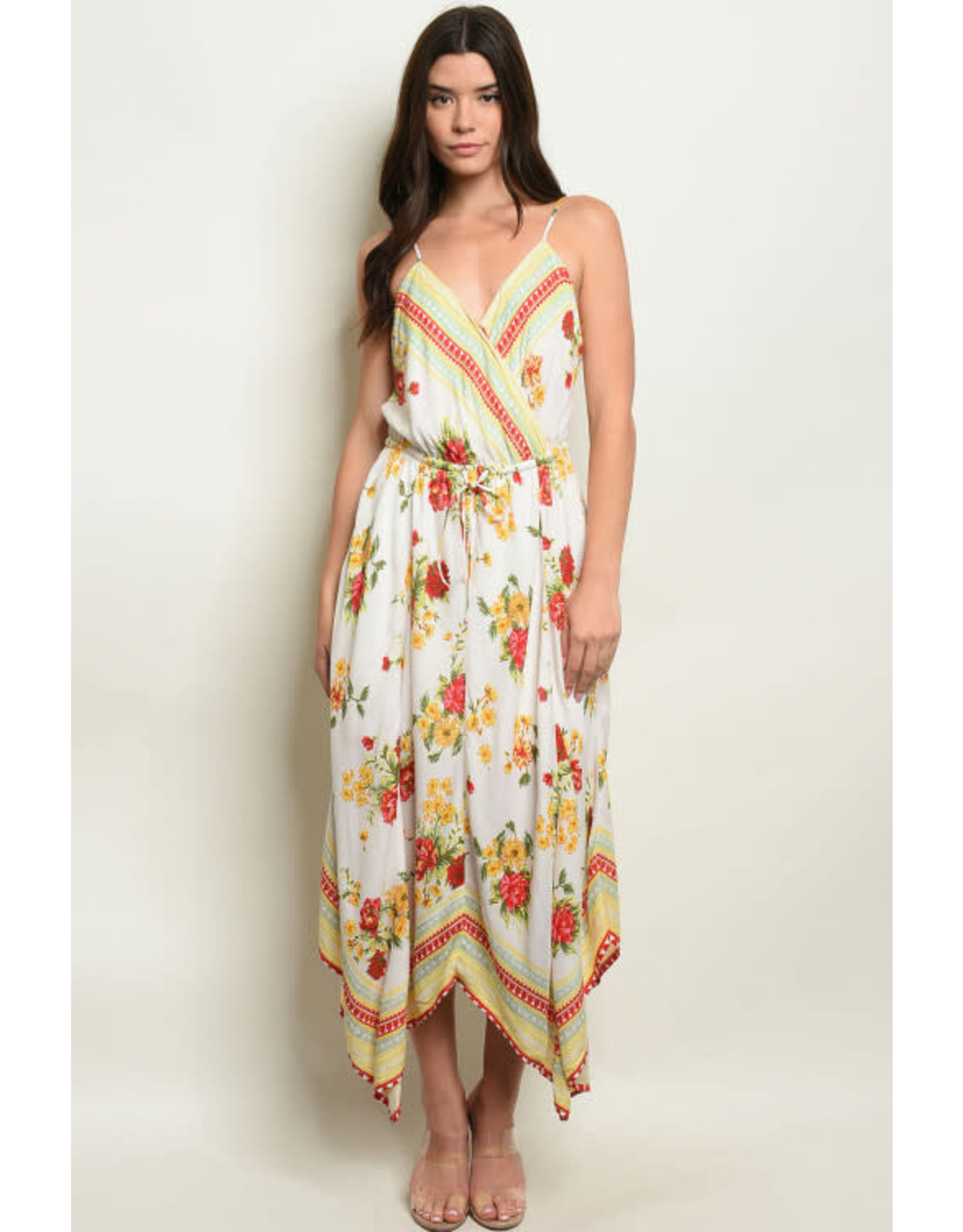 floral white maxi dress