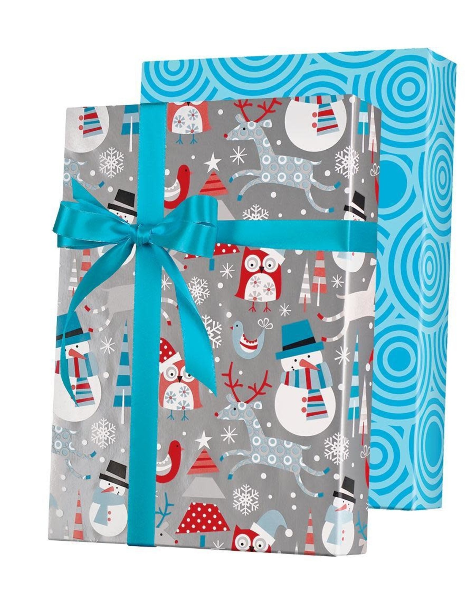 Snow Play Reversible Wrapping Paper