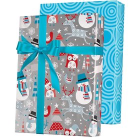 Snow Play Reversible Wrapping Paper