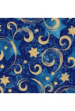 Gold Star Hanukkah Wrapping Paper